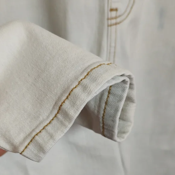 Jeans Light Blue Bleached Denim Overalls - Picture 7 of 13